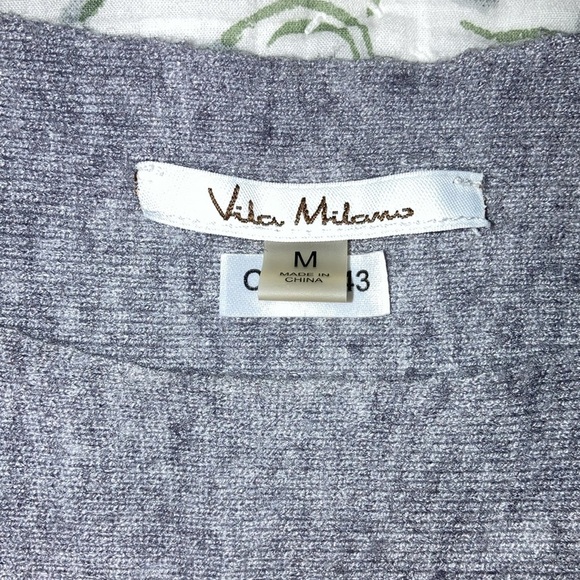 Vila Milano grey oval neck sweater. - Picture 5 of 8